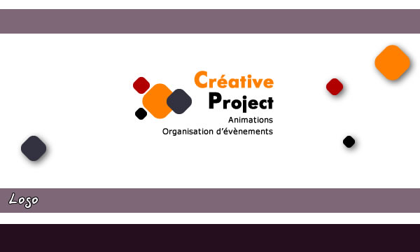 Logo et cartes de visite pour l'association Créative Project.
